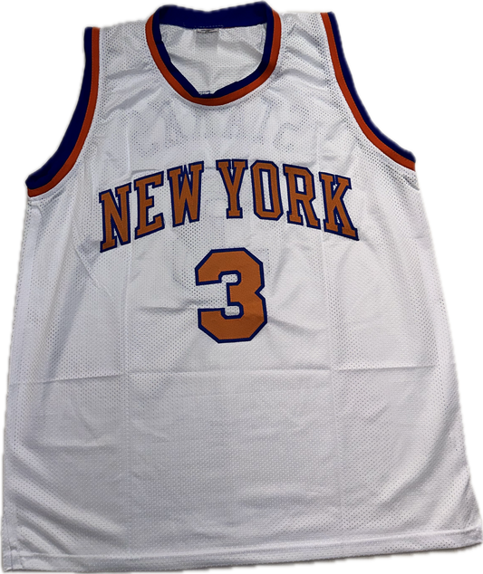 John Starks Custom New York Autographed Basketball Jersey (PIA/JSA)