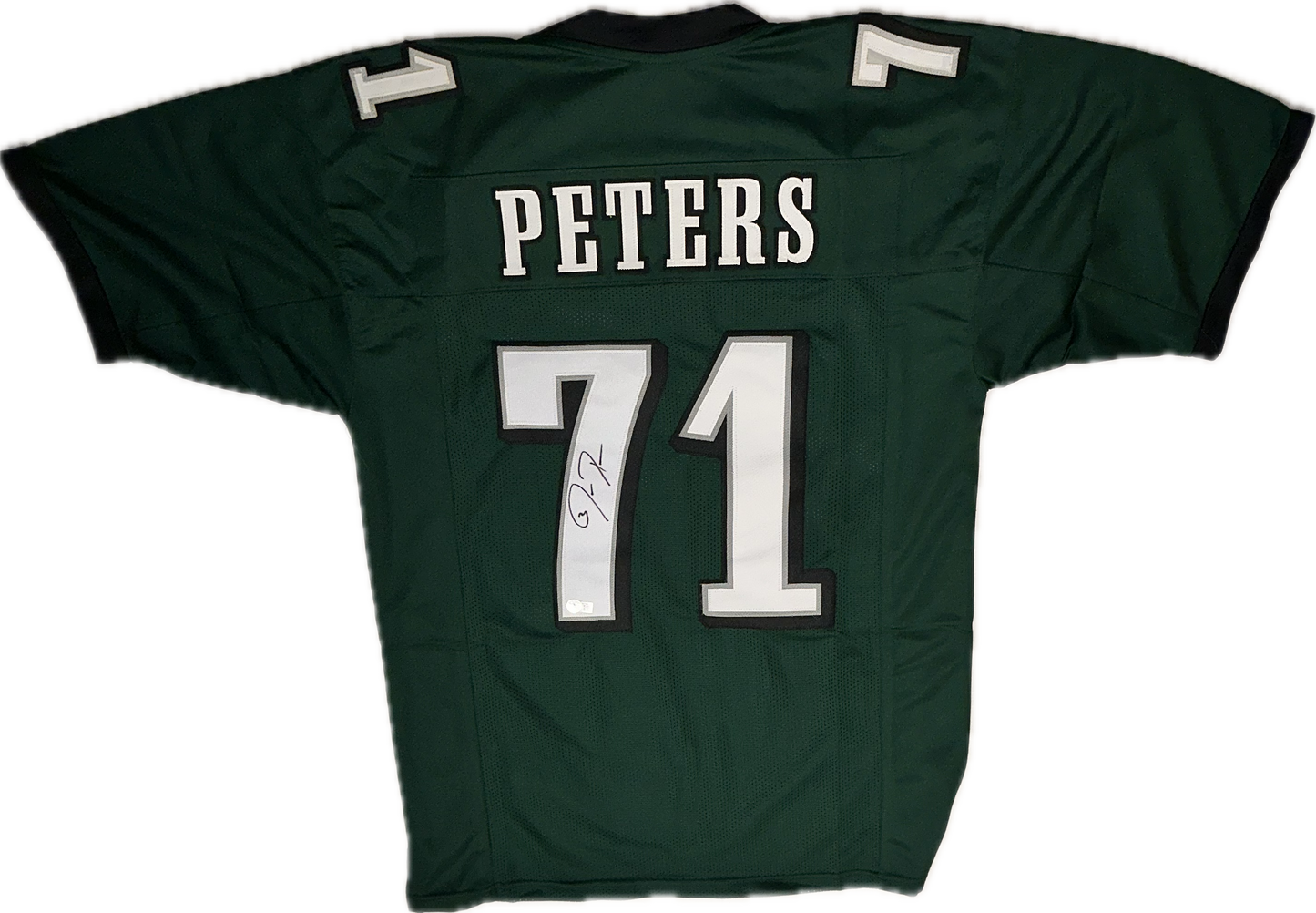 Jason Peters Custom Philadelphia Autographed Football Jersey (PIA/JSA)