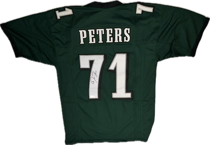 Jason Peters Custom Philadelphia Autographed Football Jersey (PIA/JSA)