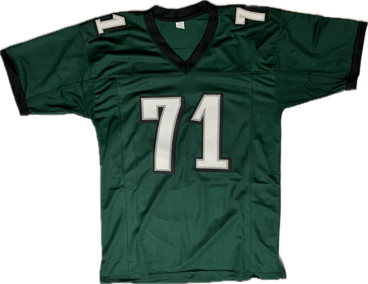 Jason Peters Custom Philadelphia Autographed Football Jersey (PIA/JSA)