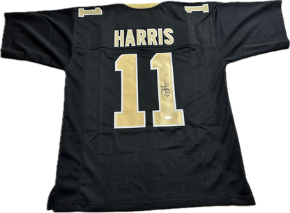 Deonte Harris Custom New Orleans Autographed Football Jersey (JSA)