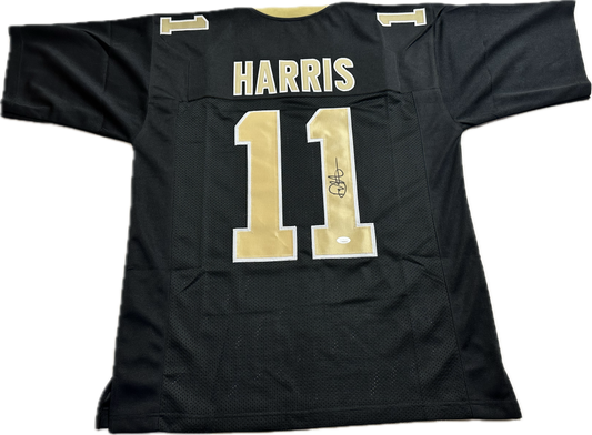 Deonte Harris Custom New Orleans Autographed Football Jersey (JSA)