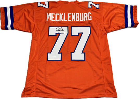 Karl Mecklenburg Custom Denver Autographed Football Jersey (PIA/JSA)