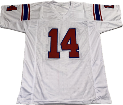 Steve Grogan Custom New England Autographed Football Jersey (JSA)