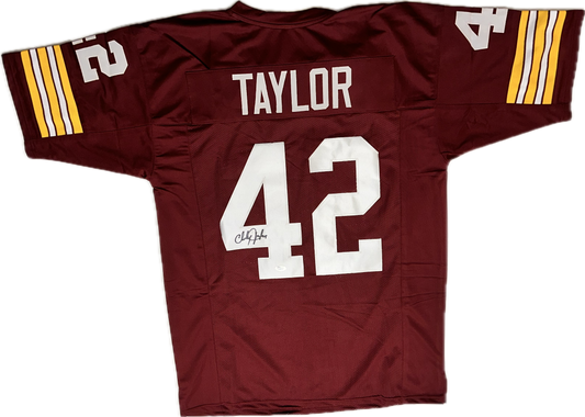 Charley Taylor Custom Washington Autographed Football Jersey (JSA)