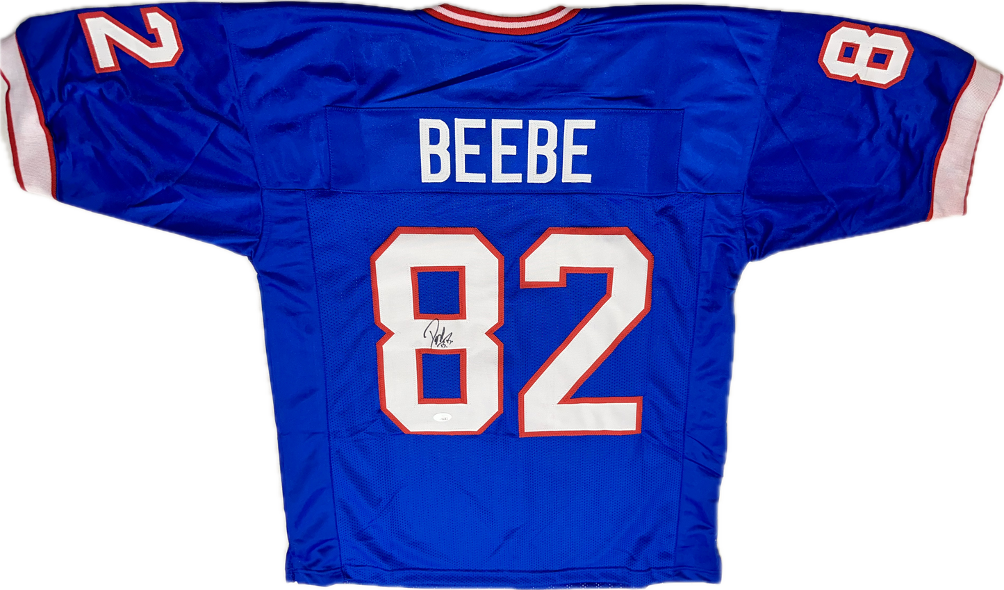 Don Beebe Custom Buffalo Autographed Football Jersey (JSA)