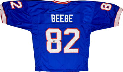 Don Beebe Custom Buffalo Autographed Football Jersey (JSA)