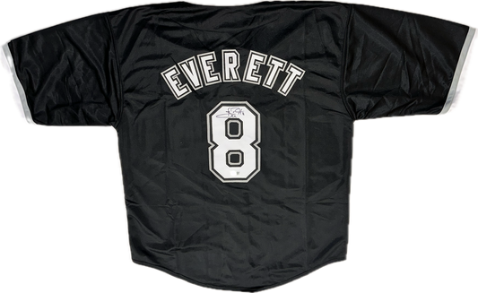 Carl Everett Signed Custom Chicago Autographed Baseball Jersey (JSA)