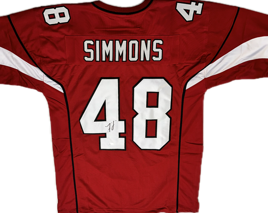 Isaiah Simmons Custom Arizona Autographed Football Red Jersey (JSA & PIA)