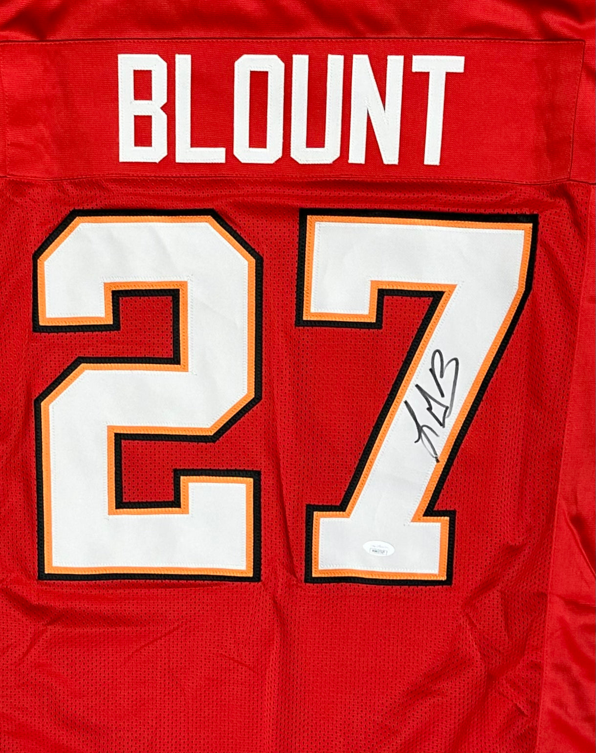 LeGarrette Blount Custom Tampa Bay Autographed Football Jersey (JSA)