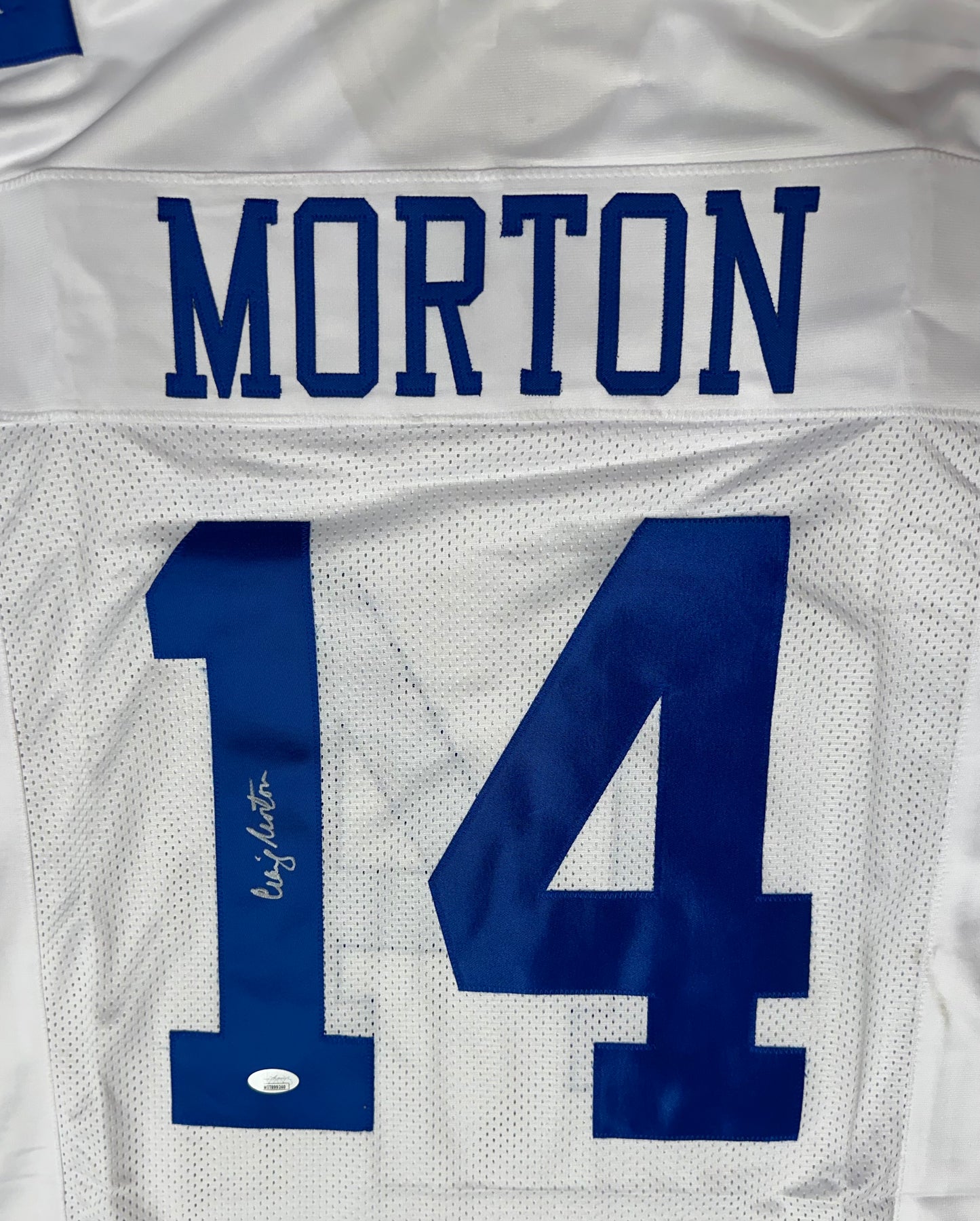 Craig Morton Signed Seattle Custom Football Jersey White