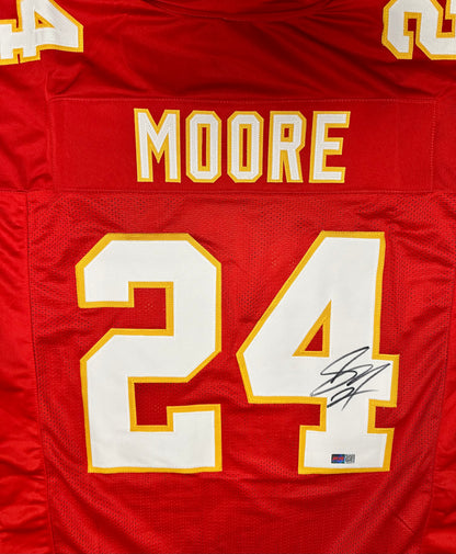 Skyy Moore Signed Kansas Chiefs Custom Autographed Football Jersey (PIA) Red