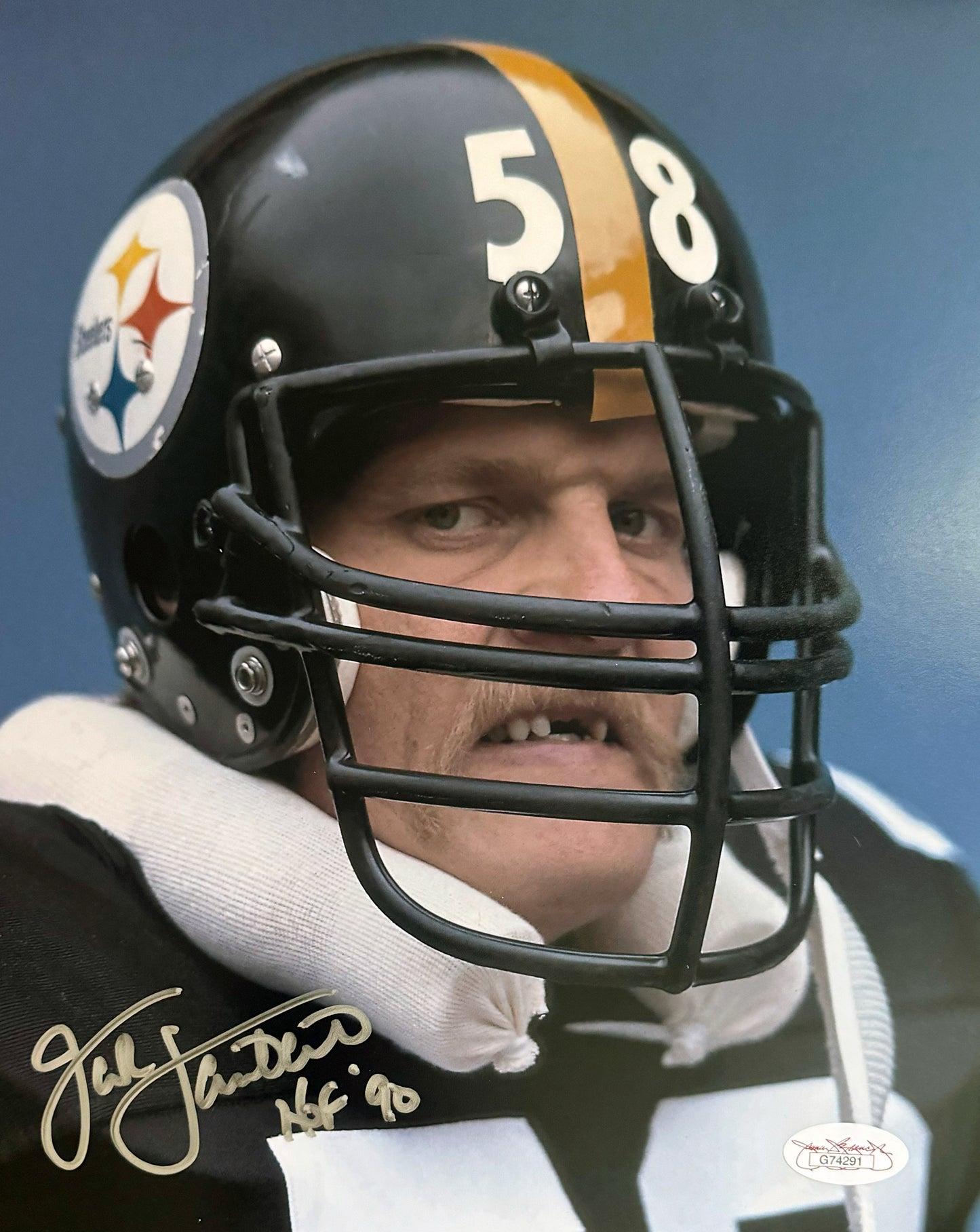 Jack Lambert Pittsburgh Autographed Photo 8x10 JSA