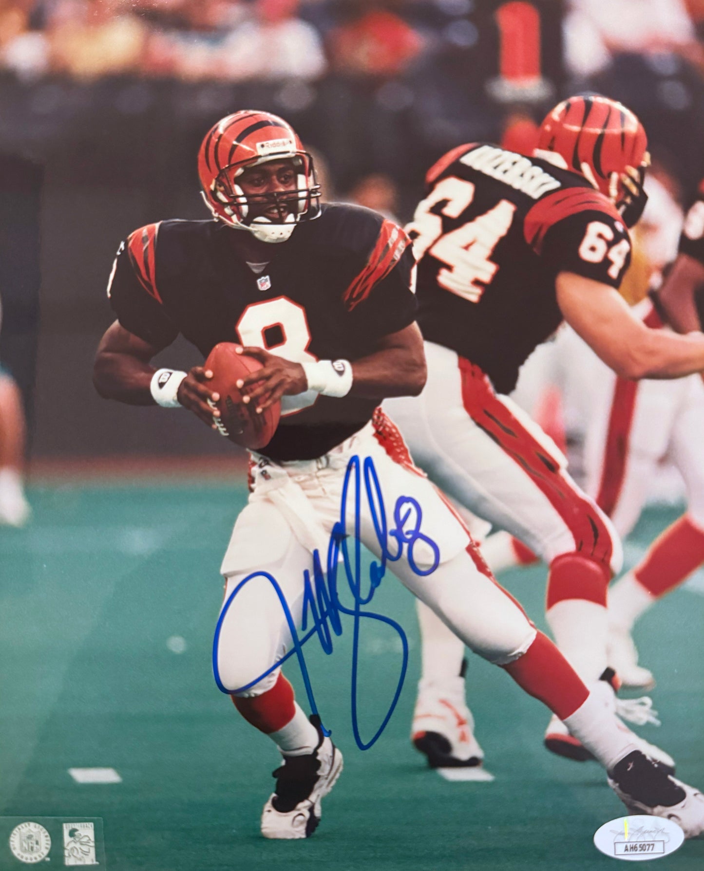 Jeff Blake Cincinnati Autographed Photo 8x10 JSA