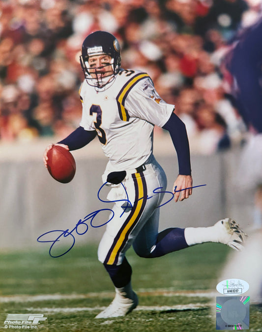 Jeff George Minnesota Autographed Photo 8x10 JSA