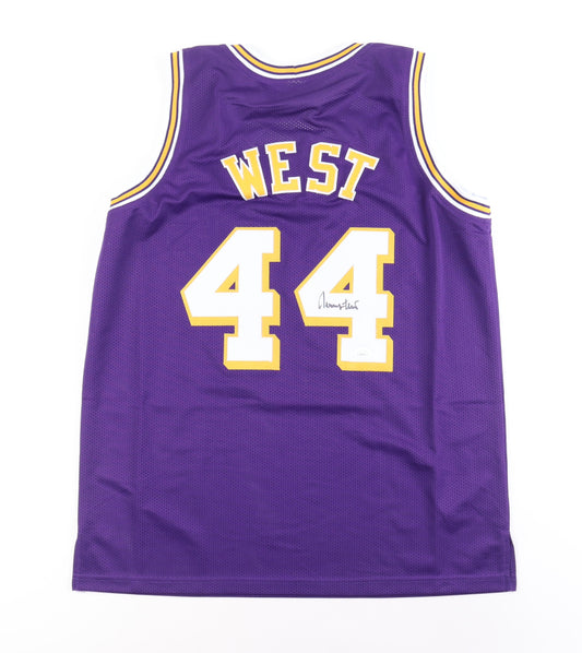 Jerry West Signed Los Angeles Custom Autographed Basketball Jersey (PIA/JSA) Purple