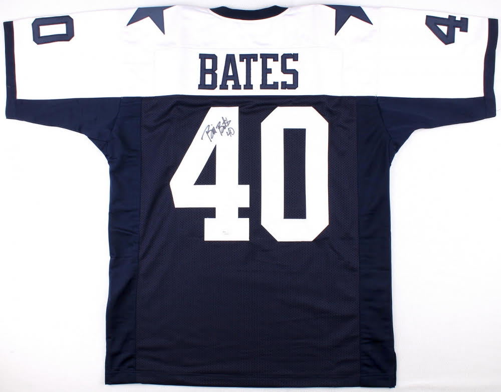 Bill Bates Signed Custom Dallas Football Jersey PIA