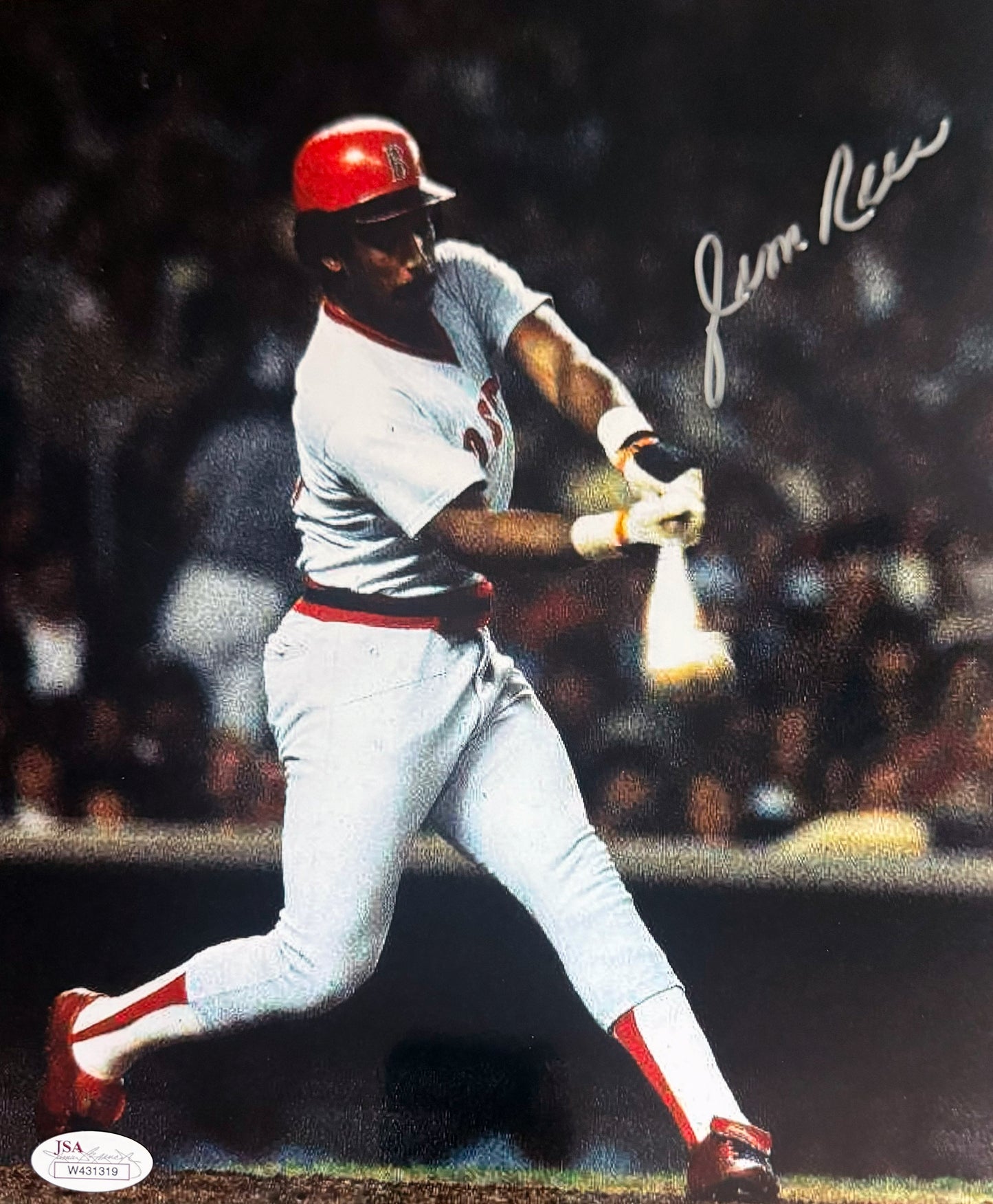 Jim Rice Boston Autographed Photo 8x10 JSA