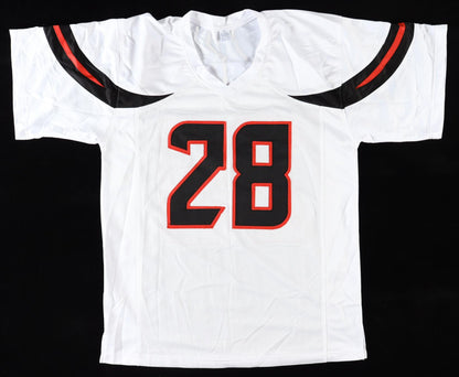 Joe Mixon Signed Custom Hoston White Football Jersey PIA