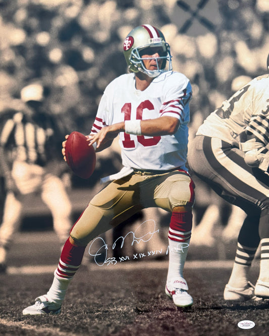 Joe Montana Signed 16x20 San Francisco Autographed Photograph JSA