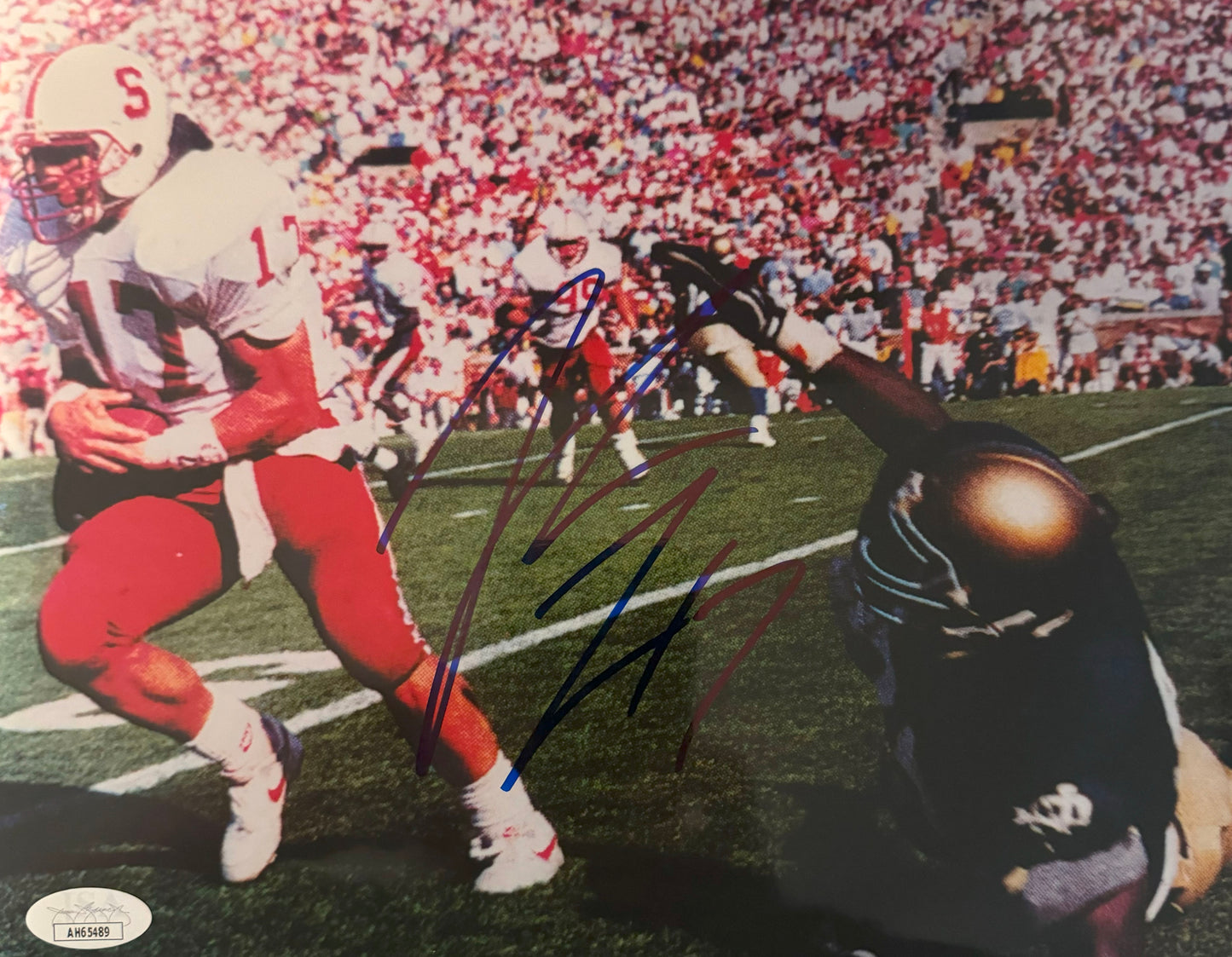 John Lynch Stanford Autographed Photo 8x10 JSA