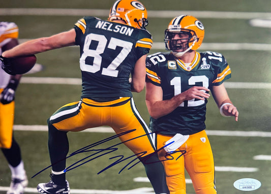 Jordy Nelson Green Bay Autographed Photo 8x10 JSA