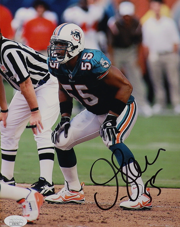 Junior Seau Miami Autographed Photo 8x10 JSA