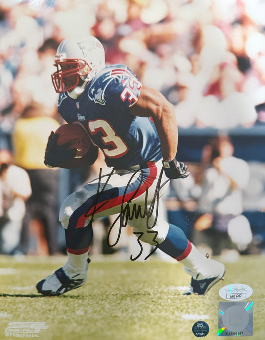 Kevin Faulk New England Autographed Photo 8x10 JSA