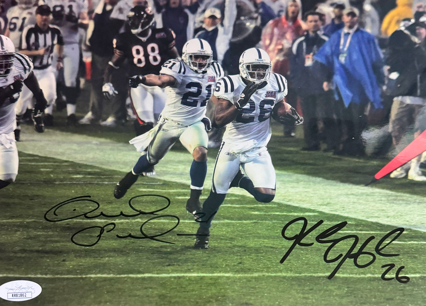 Kelvin Hayden & Bob Sanders Indianapolis Autographed Photo 8x10 JSA