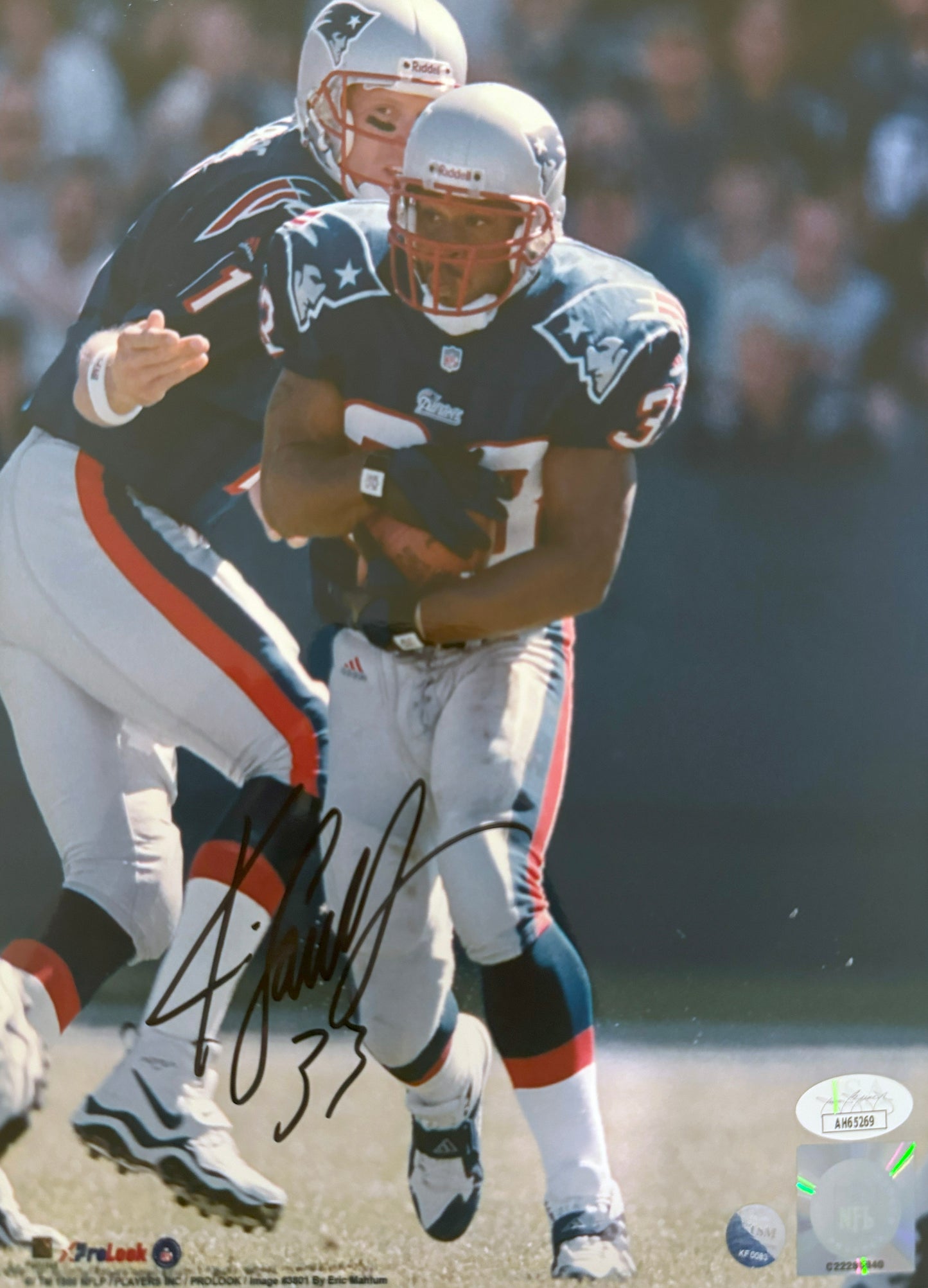 Kevin Faulk New England Autographed Photo 8x10 JSA