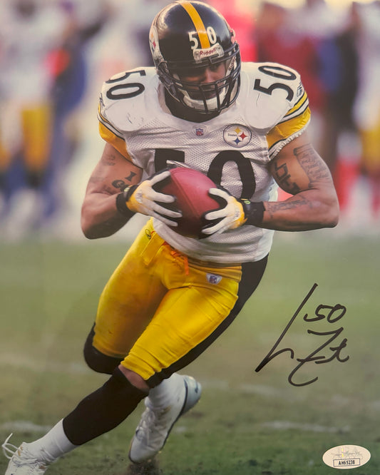 Larry Foote Pittsburgh Autographed Photo 8x10 JSA