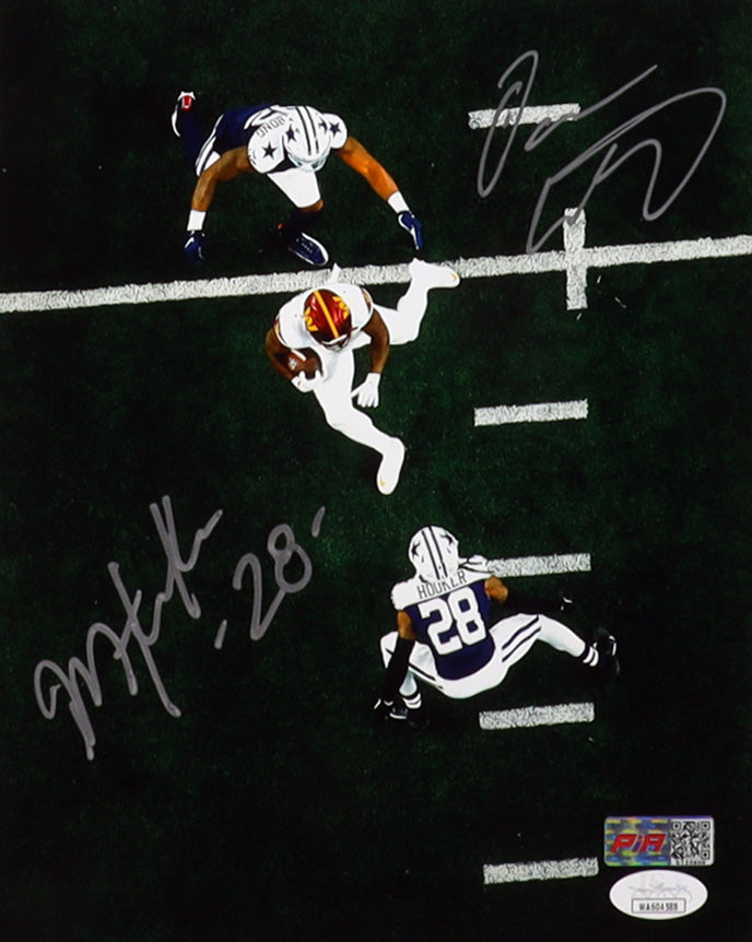 Malik Hooker and Dorrance Armstrong Dallas Autographed Photo 8x10 PIA