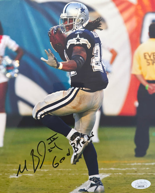 Marion Barber Autographed Photo 8x10 JSA God Bless