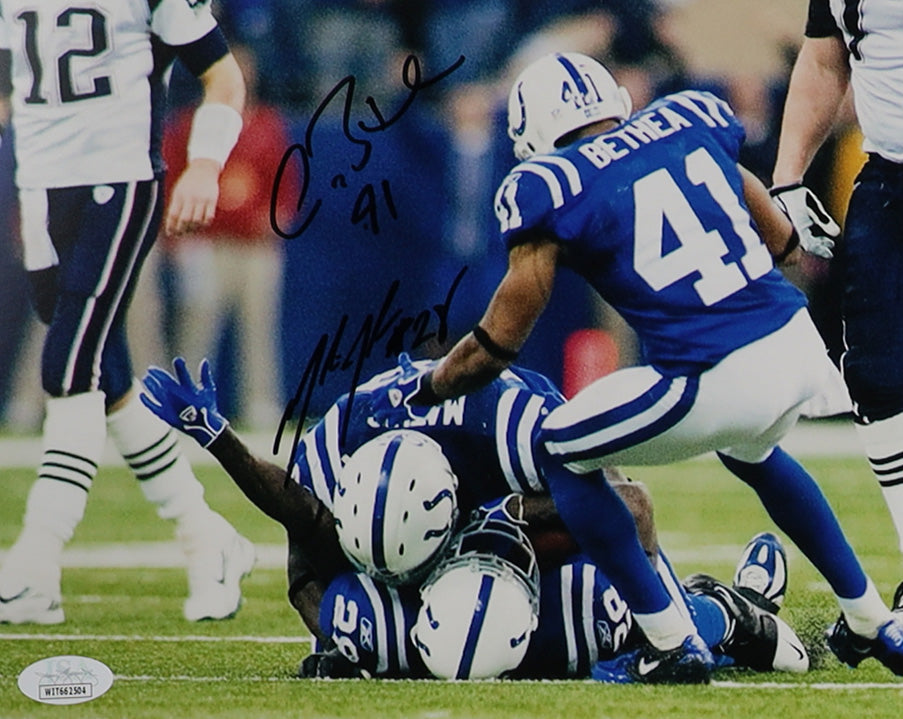 Marlin Jackson & Antoine Bethea Autographed Photo 8x10 JSA