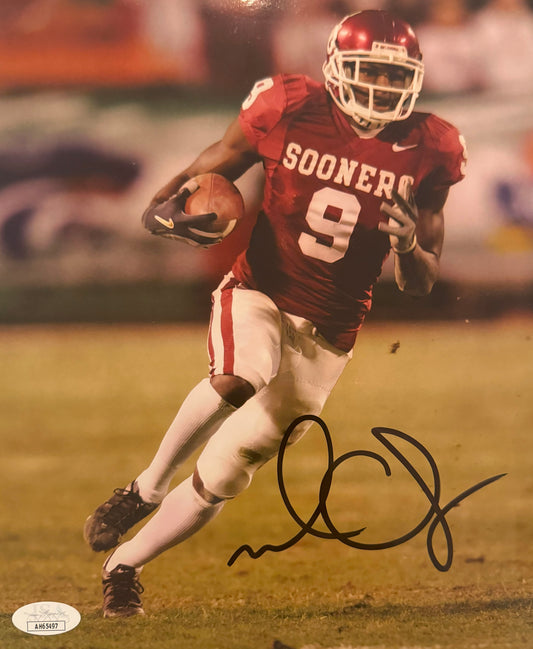 Michael Clayton Oklahoma Autographed Photo 8x10 JSA