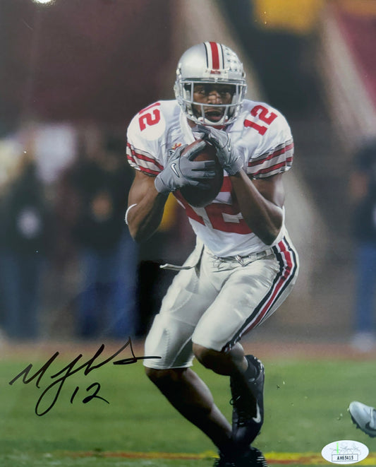 Michael Jenkins Ohio State Autographed Photo 8x10 JSA