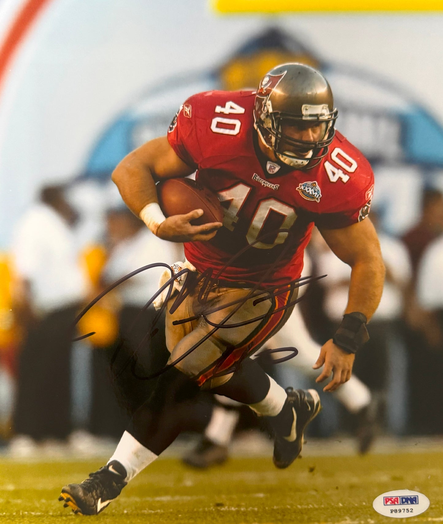 Mike Alstott Tampa Bay Autographed Photo 8x10 PSA