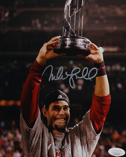 Mike Lowell Boston Autographed Photo 8x10 JSA