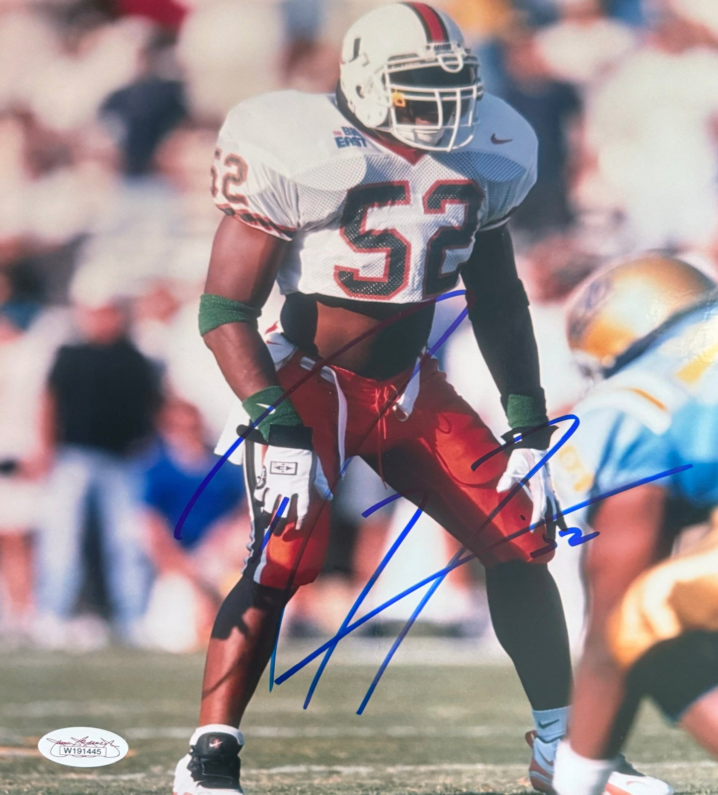 Ray Lewis Miami Autographed Photo 8x10 JSA