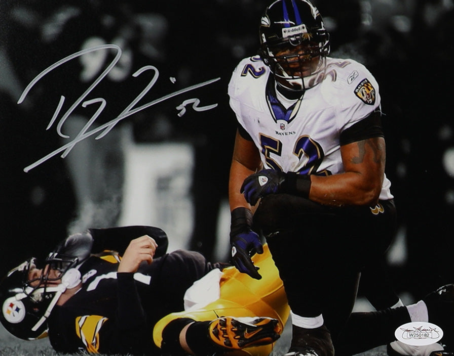 Ray Lewis Baltimore Autographed Photo 8x10 JSA