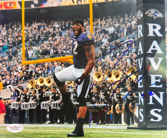 Ray Lewis Baltimore Autographed Photo 8x10 JSA