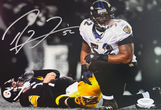 Ray Lewis Baltimore Autographed Photo 8x10 JSA