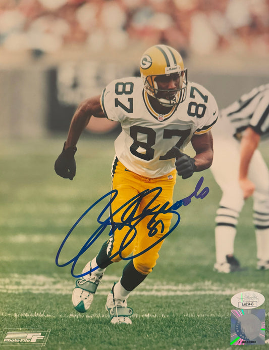 Robert Brooks Green Bay Autographed Photo 8x10 JSA