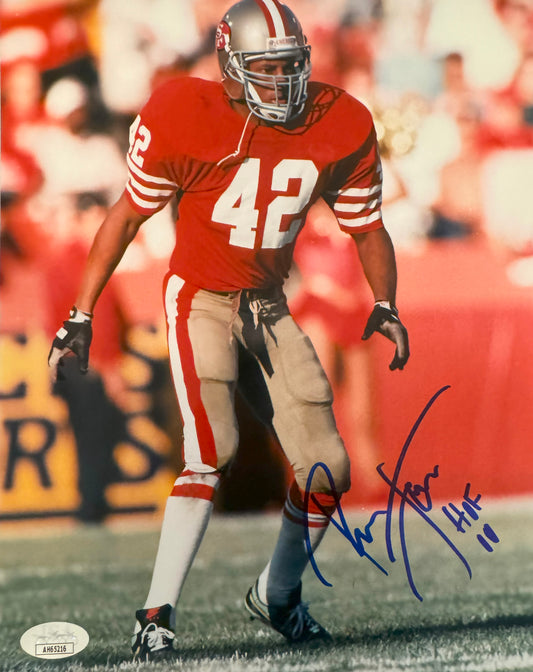 Ronnie Lott San Francisco Autographed Photo 8x10 JSA