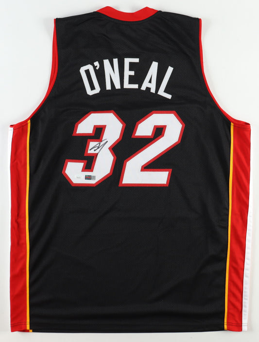 Shaquille O'Neal Signed Jersey Custom Autographed Heat Jersey (PIA/JSA) Black