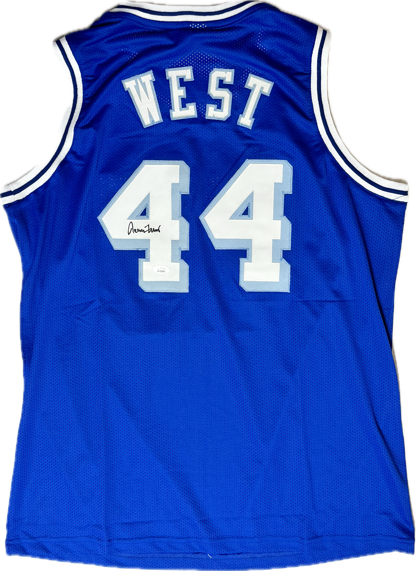 Jerry West Autographed Los Angeles Custom Basketball Jersey (JSA)