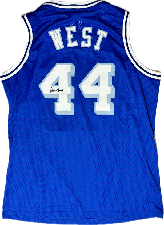 Jerry West Autographed Los Angeles Custom Basketball Jersey (JSA)