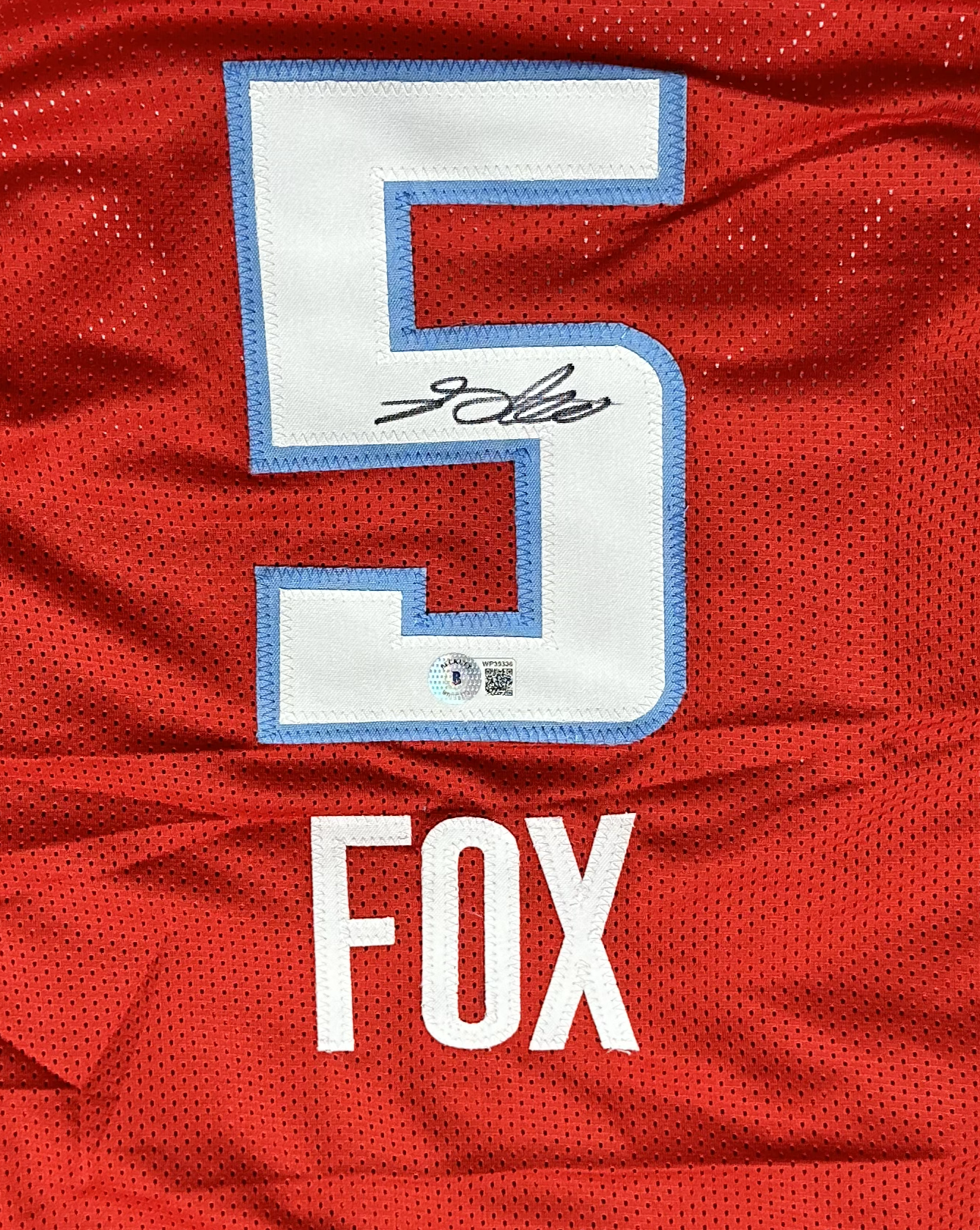 De'Aaron Fox Autographed Los Angeles Custom Basketball Jersey (JSA)