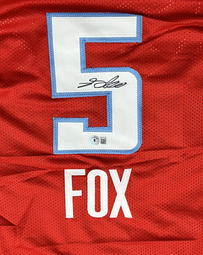 De'Aaron Fox Autographed Los Angeles Custom Basketball Jersey (JSA)