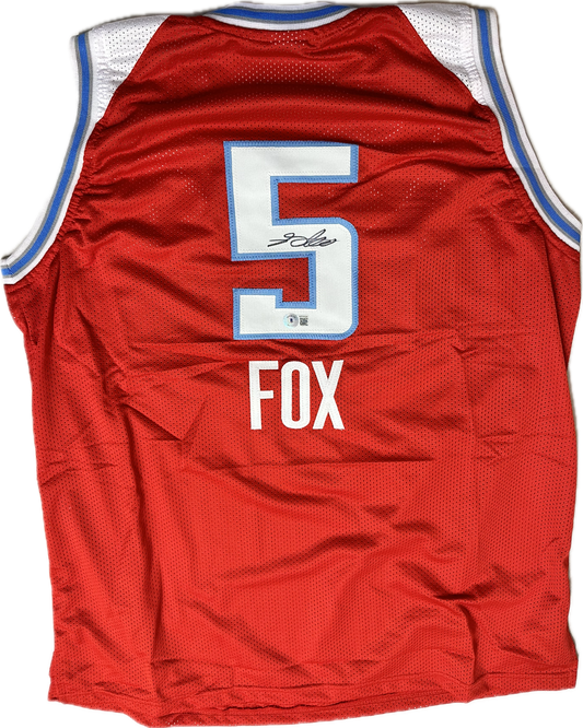 De'Aaron Fox Autographed Los Angeles Custom Basketball Jersey (JSA)